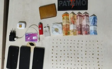 PM Durante a madrugada apreender droga no bairro Primavera