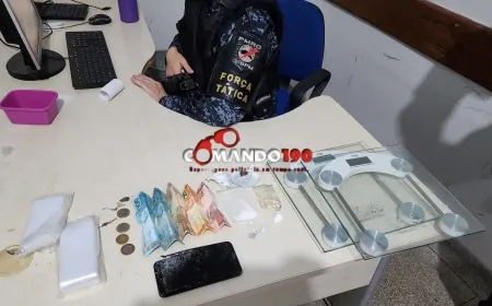 Força Tática prende suspeito de tráfico de drogas