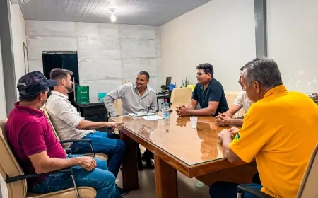 Deputado Nim Barroso se reúne com prefeito e vereador de Nova Brasilândia