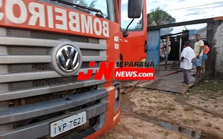 Incêndio destrói residência no bairro JK