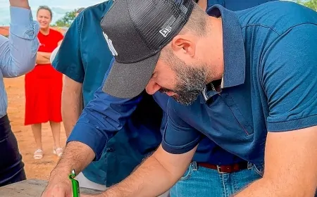 Deputado Nim Barroso participa da ordem de serviço para construção de praça em Ji-Paraná