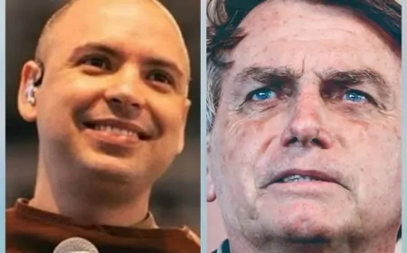 Ex-presidente Jair Bolsonaro manifesta apoio ao Frei Gilson, após o sacerdote ser atacado pela esquerda nas redes sociais