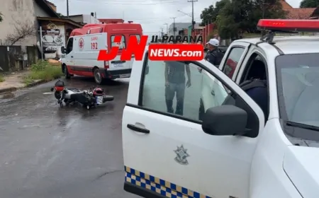 Polícia Militar Registra Acidente Entre Carro e Moto