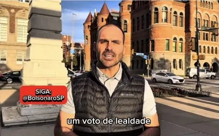 Eduardo anuncia que ficará nos EUA e se licenciará do cargo