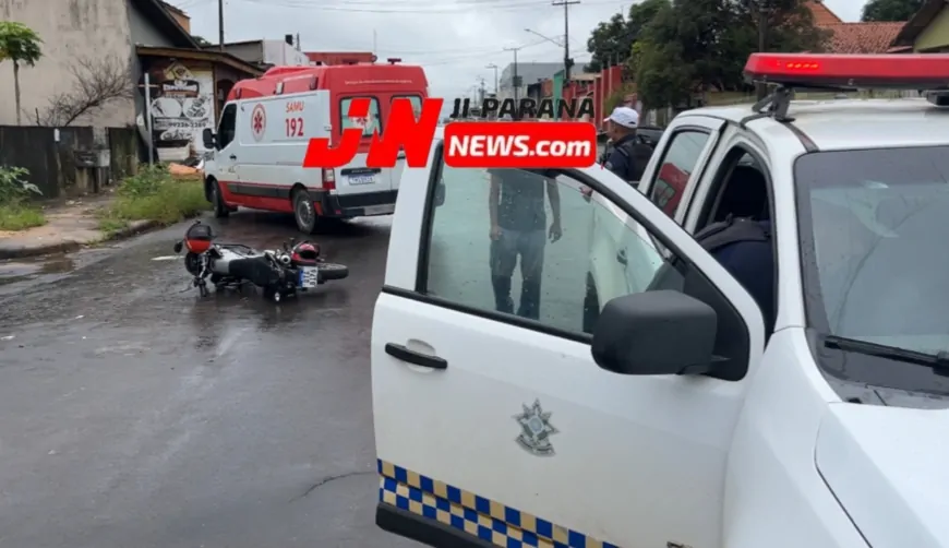 Polícia Militar Registra Acidente Entre Carro e Moto