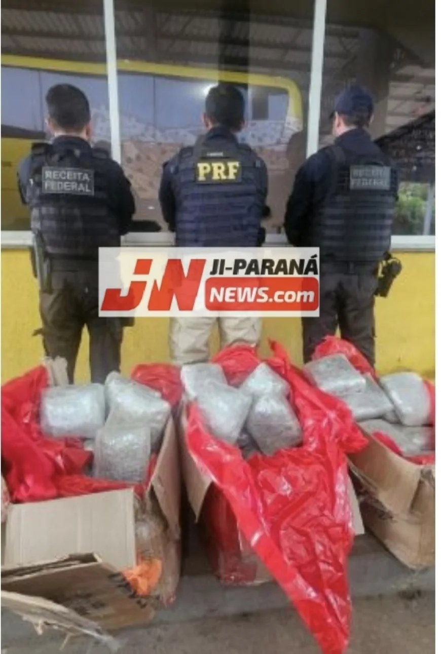 Homem de Alvorada d'Oeste é preso pela PRF e Receita Federal transportando 60 kg de Skunk em MT