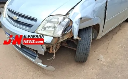 Motociclista Fica Ferido Após Colisão com Carro no 2º Distrito de Ji-Paraná
