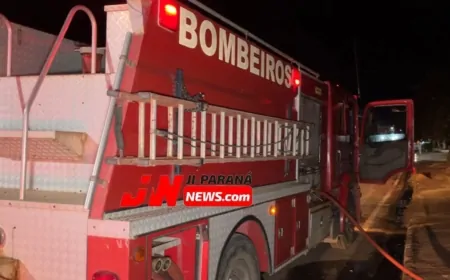 Bombeiros controlam incêndio em ponto suspeito de tráfico em Ji-Paraná