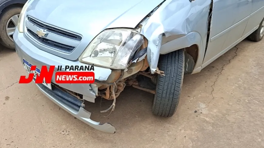 Motociclista Fica Ferido Após Colisão com Carro no 2º Distrito de Ji-Paraná