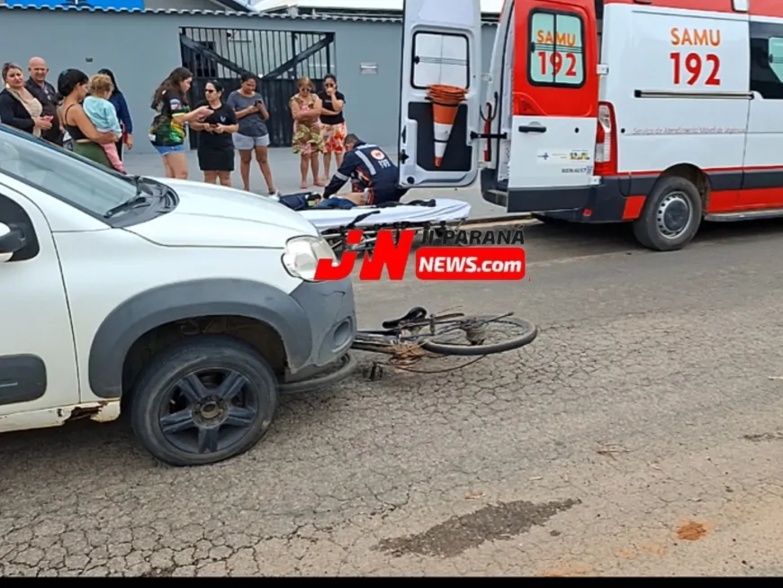 Jovem fica ferido ao ser atropelado por carro em cruzamento de Ji-Paraná