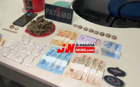 Drogas, dinheiro e balança de precisão são apreendidos durante cumprimento de mandado em Ji-Paraná