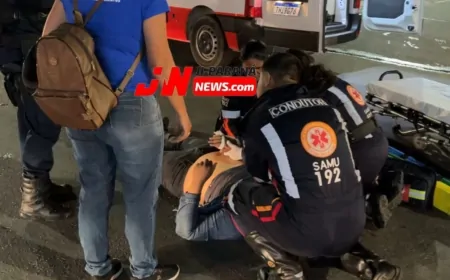 Motociclista Fica Ferido em Colisão no Bairro Nova Brasília, em Ji-Paraná