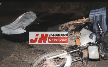 Colisão entre caminhonete e motocicleta deixa uma vítima fatal na zona rural de Ji-Paraná