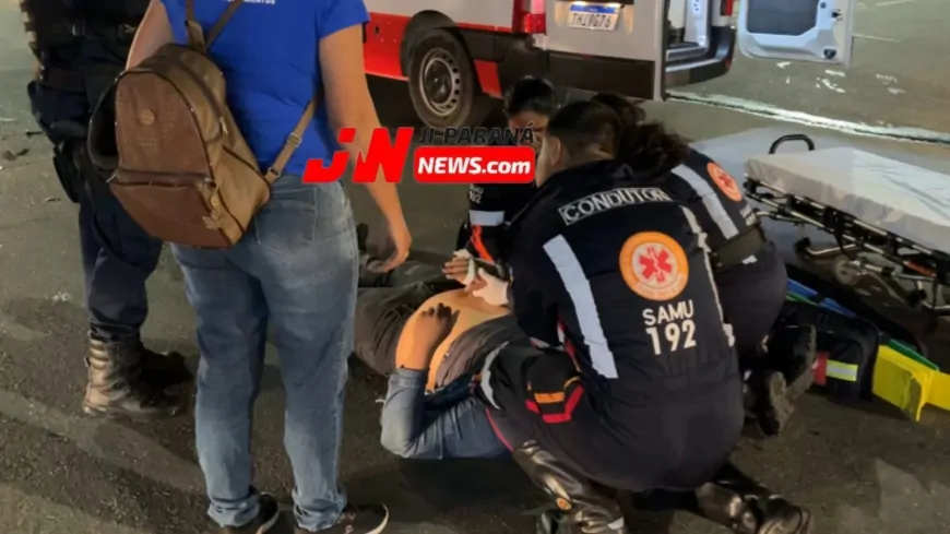 Motociclista Fica Ferido em Colisão no Bairro Nova Brasília, em Ji-Paraná