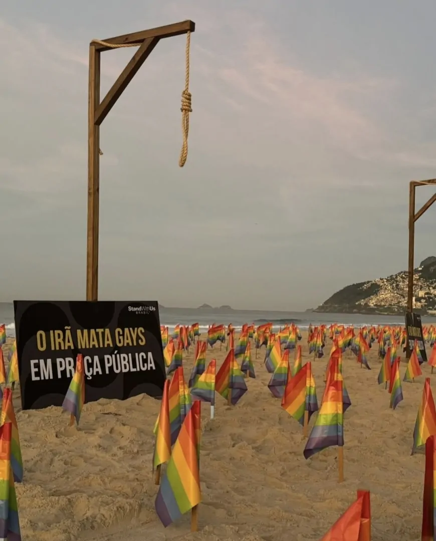 Manifesto em Ipanema Denuncia Perseguição do Irã a Minorias Durante Cúpula dos BRICS
