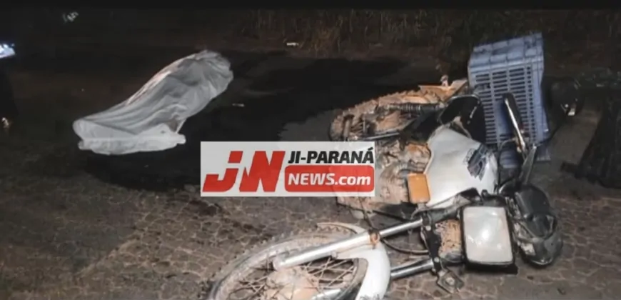 Colisão entre caminhonete e motocicleta deixa uma vítima fatal na zona rural de Ji-Paraná