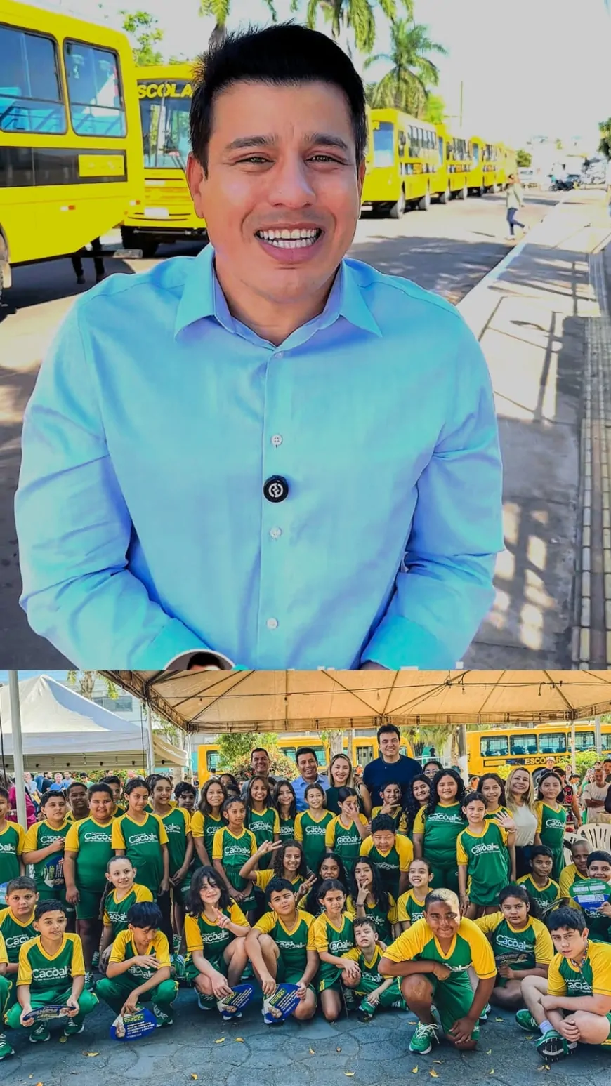 Cacoal é a primeira cidade de Rondônia implantar o transporte Escolar com Ar condicionado e entrega kits uniformes para todos os alunos