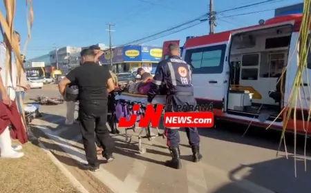 Cruzamento perigoso resulta em acidente e deixa duas pessoas feridas em Ji-Paraná