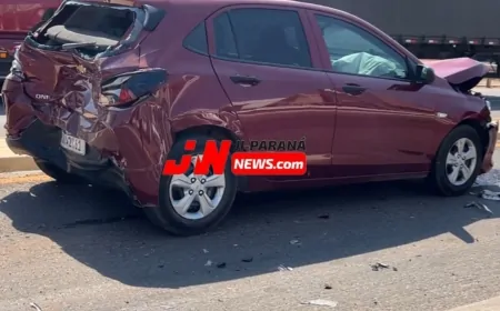 Pane em BMW causa engavetamento na ponte do Rio Machado