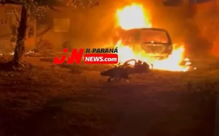 Mulher é agredida e tem carro incendiado durante briga em Ji-Paraná