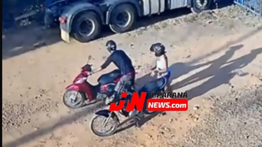 Casal é flagrado furtando motocicleta em balneário de Ji-Paraná
