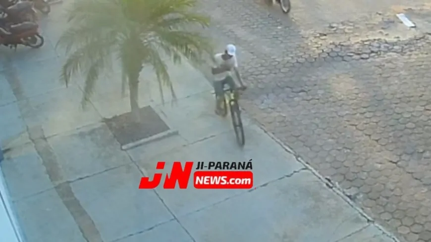 Homem furta bicicleta em frente a distribuidora no bairro BNH