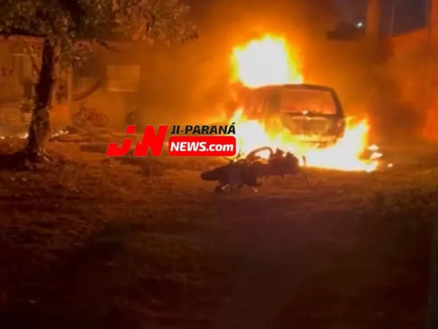 Mulher é agredida e tem carro incendiado durante briga em Ji-Paraná