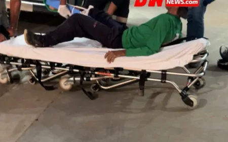 Motociclista fica ferido após colisão com carro na K-5, em Ji-Paraná