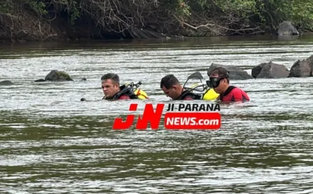 Bombeiros localizam corpo de adolescente que se afogou no Rio Machado