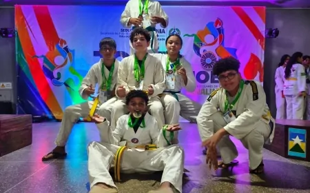 Equipe de Taekwondo de Ji-Paraná brilha no JOER Infantil