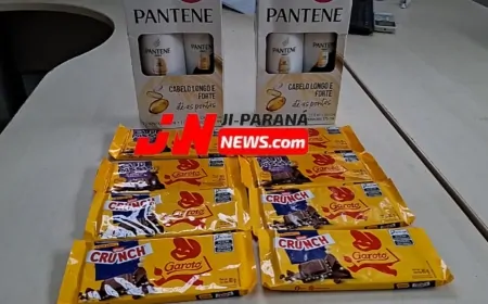 homem é pego tentando furtar chocolates e shampoo