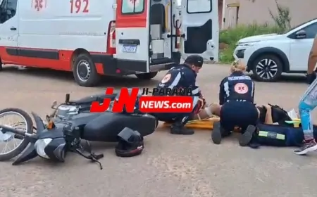 Colisão entre motocicletas mobiliza SAMU e Perícia na K-05