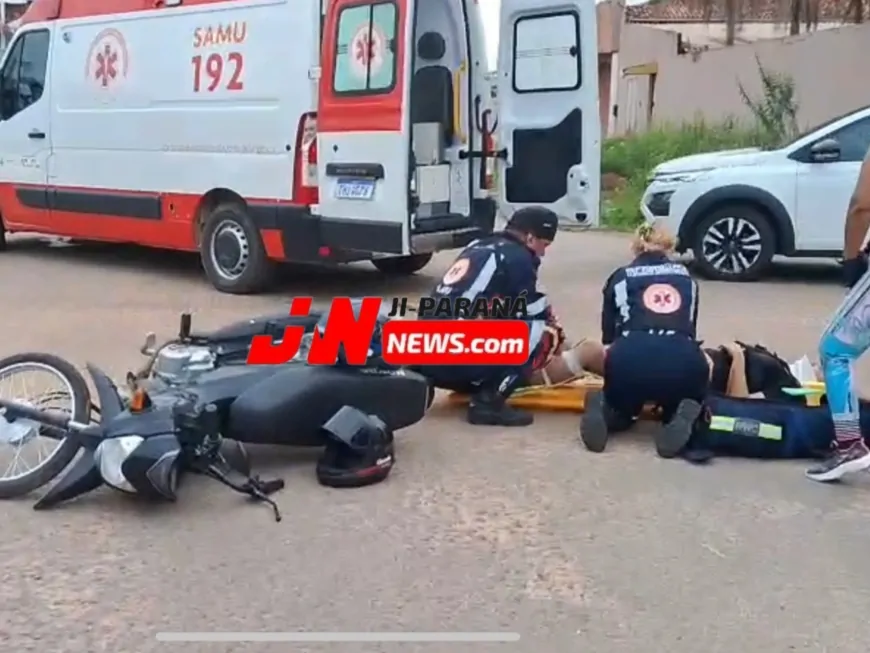 Colisão entre motocicletas mobiliza SAMU e Perícia na K-05
