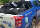 PM prende suspeitos e recupera pneus furtados em Ji-Paraná