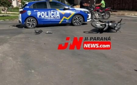 Motociclista é socorrido após acidente no cruzamento da T-23 com Teresina