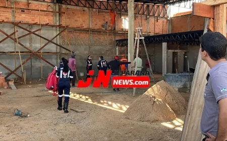 Descarga elétrica por indução mobiliza equipes de resgate em obra de Ji-Paraná