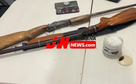 Ocorrência por perturbação do sossego termina com prisão e apreensão de armas