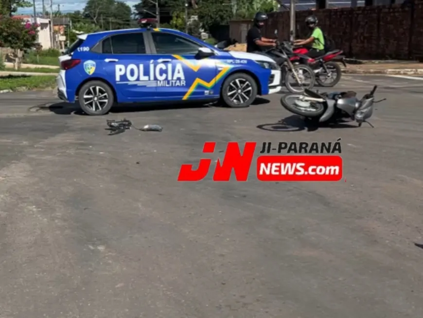 Motociclista é socorrido após acidente no cruzamento da T-23 com Teresina