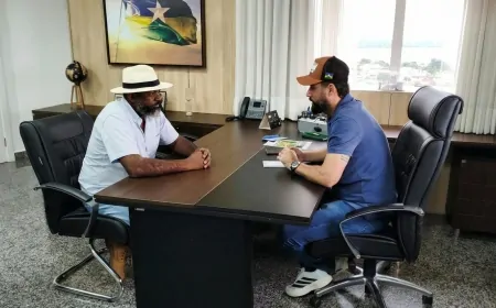 Deputado Nim Barroso recebe vereador Buiu de Urupá em agenda por recursos para o município