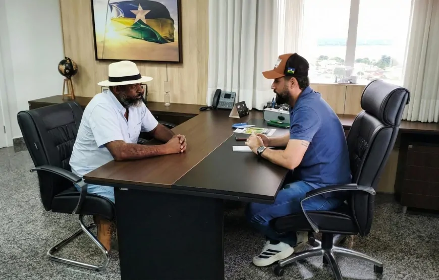 Deputado Nim Barroso recebe vereador Buiu de Urupá em agenda por recursos para o município