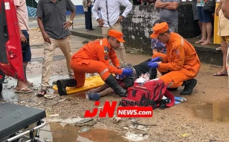Colisão em cruzamento deixa motociclista ferido em Ji-Paraná