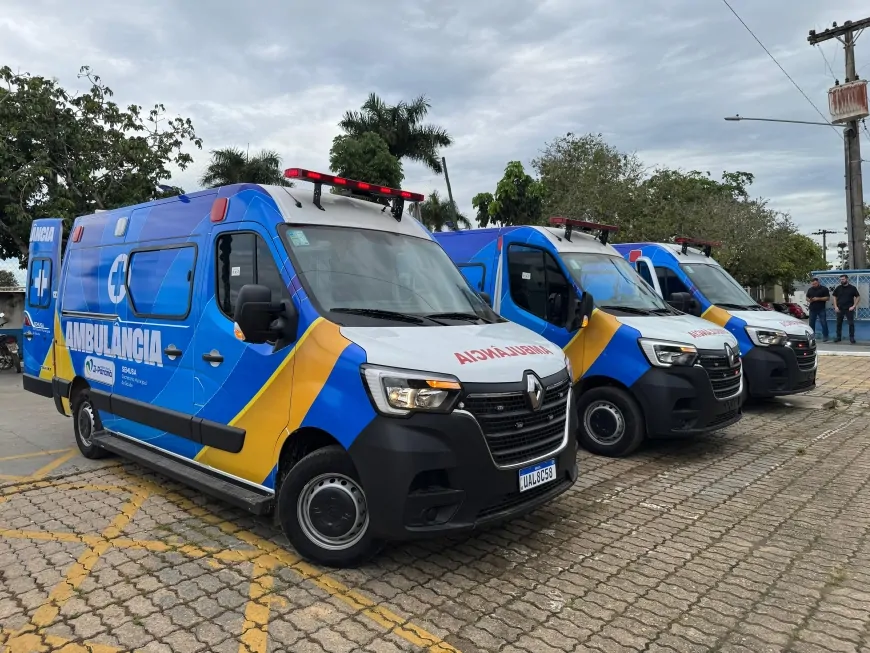 Deputado Nim Barroso entrega três ambulâncias e reforça saúde de Ji-Paraná