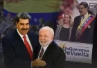 Banner em congresso do PT defende volta de Maduro à Venezuela