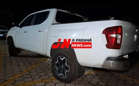 Caminhonete roubada no Rio é interceptada em carreta em Ji-parana