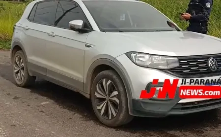 Polícia recupera T-Cross roubado e encontra faca dentro do veículo em Ji-Paraná
