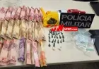 PM apreende drogas, dinheiro e material para embalagem durante ocorrência de tráfico em Ji-Paraná