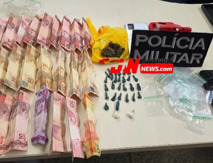 PM apreende drogas, dinheiro e material para embalagem durante ocorrência de tráfico em Ji-Paraná