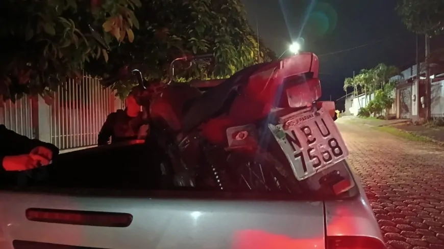 Motocicleta furtada no estacionamento do Hospital Municipal é recuperada pela PM