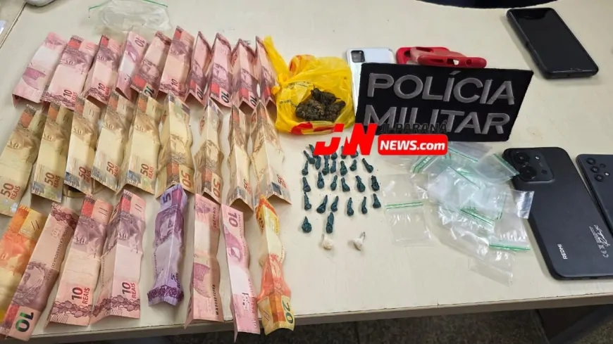PM apreende drogas, dinheiro e material para embalagem durante ocorrência de tráfico em Ji-Paraná