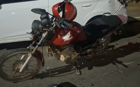 Acidente em quebra-molas termina com motociclista conduzido à UNISP por suspeita de embriaguez